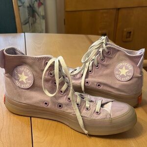 Converse All Star High-Top Sneakers in Lavender.  Women’s size 11